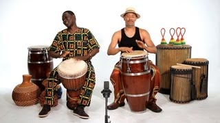 Djembe vs Conga  African Drums [upl. by Oba]