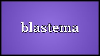 Blastema Meaning [upl. by Ahcim542]