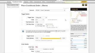 CommSec  How To Place Conditional Orders  Trailing Sells  Stop Losses [upl. by Swanhildas]