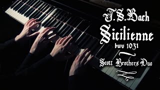 SICILIENNE BWV 1031 – JS BACH – Piano Duet [upl. by Adrianna]