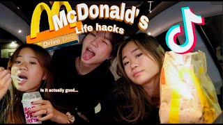 TESTING VIRAL MCDONALDS TIKTOK HACKS [upl. by Dirraj654]