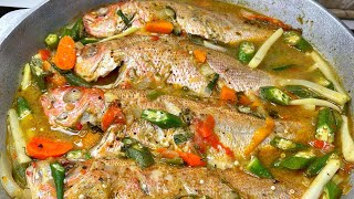 Steamed Fish With OkraJamaican StyleTHE RAINA’S KITCHEN [upl. by Malinowski]