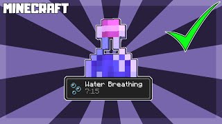 MINECRAFT  How to Make a Potion of Water Breathing 1163 [upl. by Anila466]