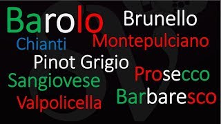 Top 10 Italian Wine Pronunciation  Stop Saying Them WRONG [upl. by Tterej]