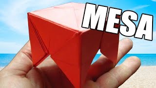 Como hacer una MESA DE PAPEL FACIL paso a paso ORIGAMI DE PAPEL [upl. by Oelc705]