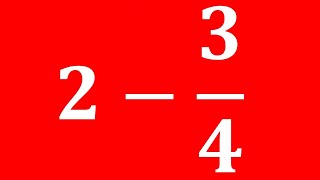 Subtracting fraction from a whole number [upl. by Maribel]