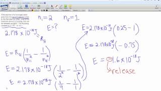 Rydberg Equation Example 1 [upl. by Hanzelin]