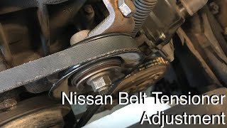 Nissan Belt Tensioner Adjustment [upl. by Kleon]