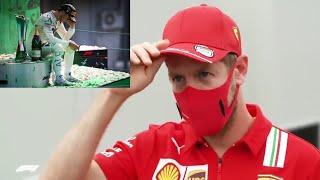 Sebastian Vettel talks about Pierre Gaslys first win f1 [upl. by Llenehs]