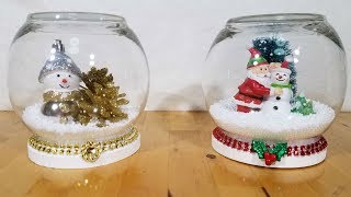 DIY waterless Christmas snow globes  Xmas Decor [upl. by Poul531]