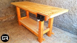 MESA DE TRABAJO PARA CARPINTERO  WOOD WORKBENCH BUILD [upl. by Busby]