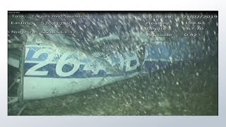 Emiliano Sala underwater plane footage shows body now confirmed as Sala in the wreckage [upl. by Nolyag]