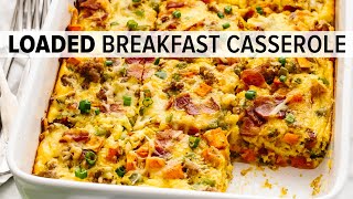 BEST BREAKFAST CASSEROLE  easy breakfast casserole with sausage sweet potato and more [upl. by Acirret775]