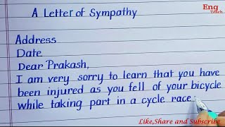 Sympathy letter  sympathy letter writing  writing  English handwriting practice  Eng Teach [upl. by Akinert]