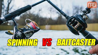 Spinning Rod Vs Baitcasting Setup Fishing Rod Basics [upl. by Toinette637]