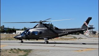 Agusta A109 Corporate Helicopter Engine Start amp Takeoff  N433AK Van Nuys Airport [upl. by Berkin]