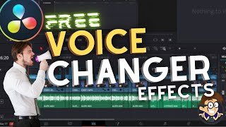 4 FREE Funny VOICE CHANGER effects in Davinci Resolve  Tutorial [upl. by Nohtiek798]