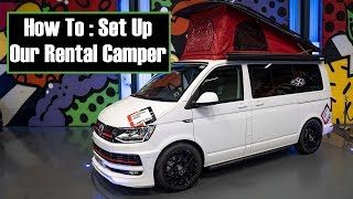 HOW TO SET UP VW CAMPER VAN ROCK amp BED POP TOP ROOF [upl. by Siberson]