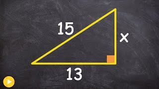 How to find the missing length of a leg of a right triangle [upl. by Clorinde389]