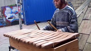 Beautiful Street Xylophone Playing [upl. by Treblah34]