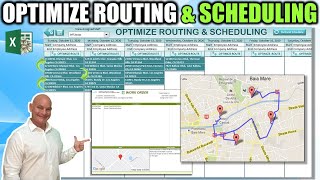 How To Optimize Map Routes AND Schedule Jobs amp Deliveries In Excel in ONE CLICK PLUS FREE DOWNLOAD [upl. by Lise]