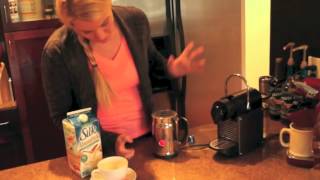 Nespresso Aeroccino Plus Frother Review Frothing Almond Milk [upl. by Suiramad69]