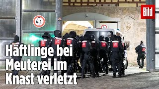 Gefängnismeuterei Polizei stürmt Knast in Thüringen  JVA Untermaßfeld [upl. by Drofniw]